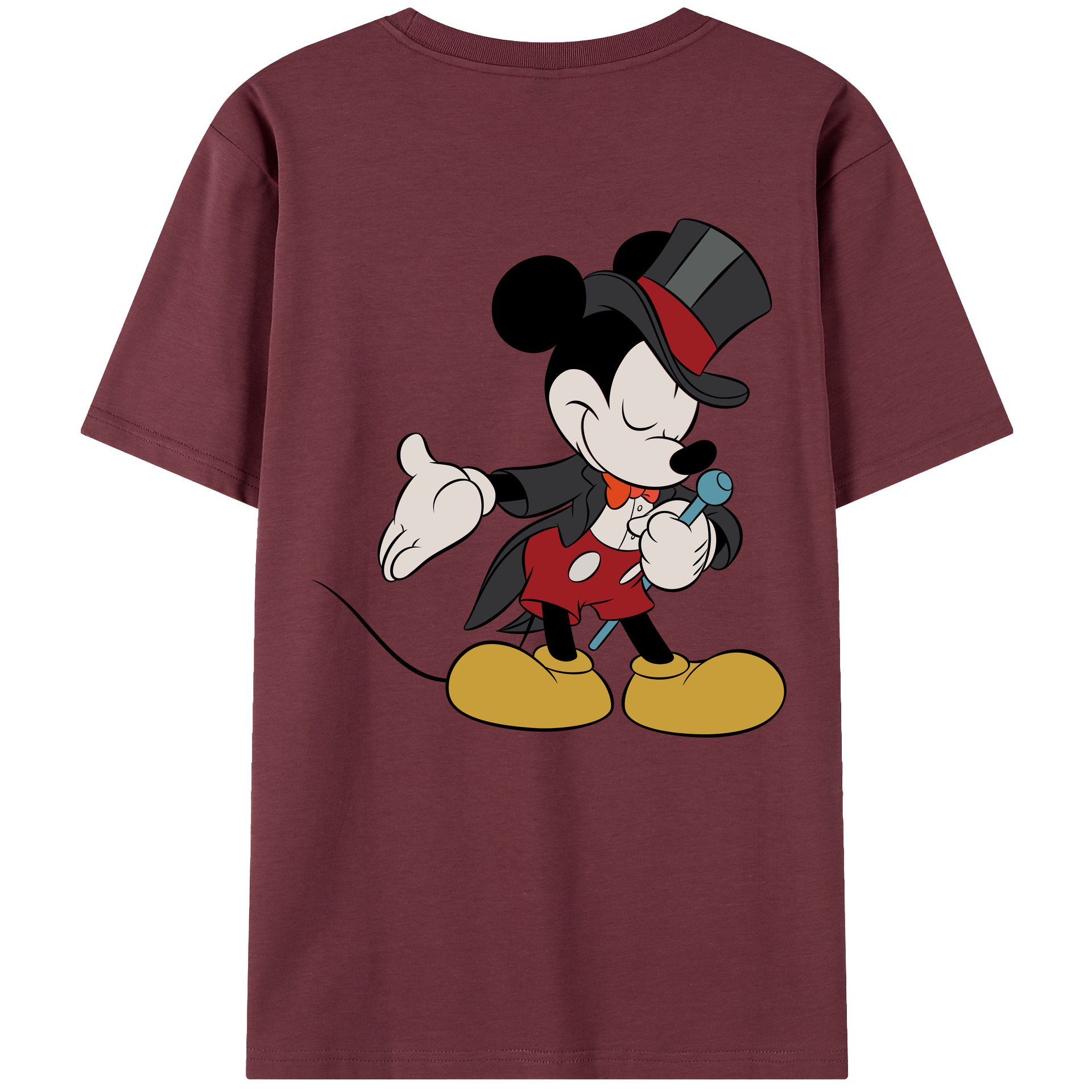 （画像用） ミッキーマウス Mickey Mouse 綿100％半袖Tシャツ（背面プリント）